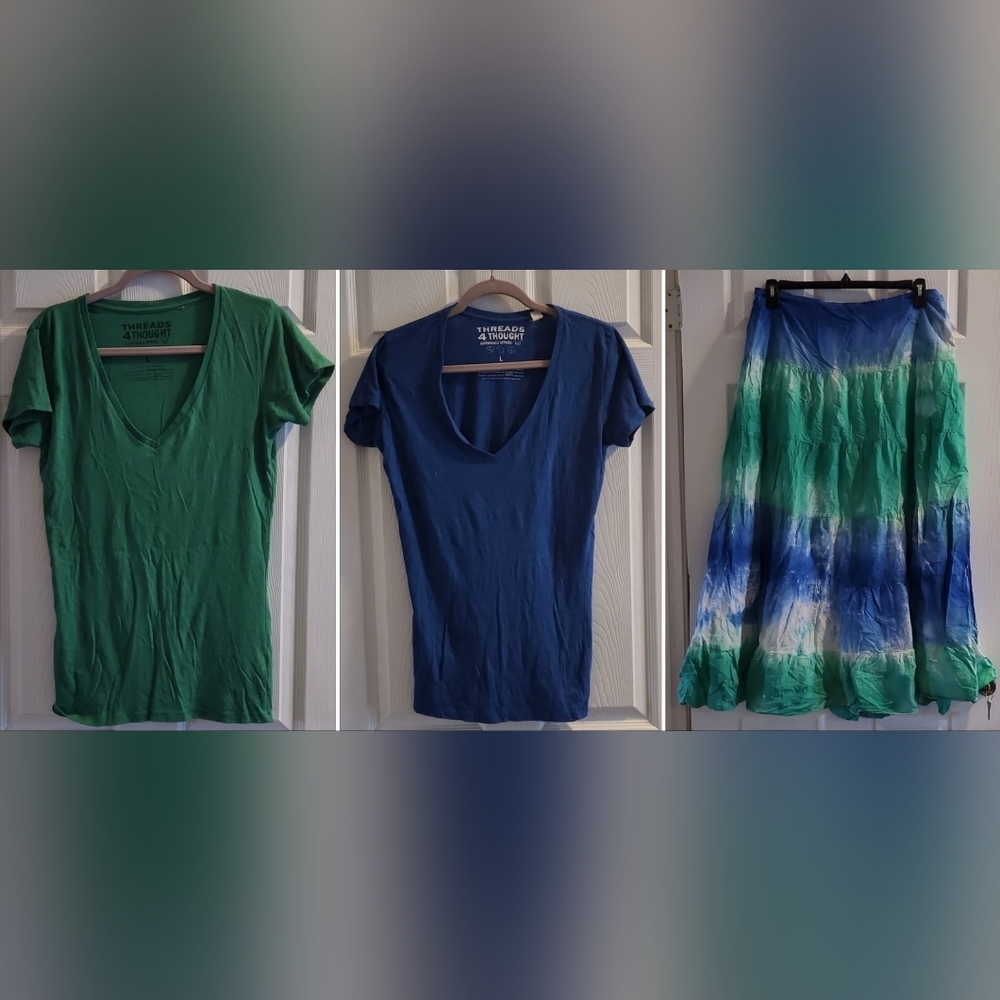 1 Skirt, 2 FREE Tops